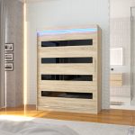 Sonoma+Czarny lacobel+Led