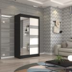 Czarny+Biały+Szary lacobel+Lustro 120