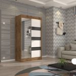 Kraft+Biały+Czarny lacobel+Lustro 120