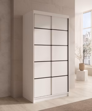 Garderobna omara Verto z drsnimi vrati 100 cm - slika 5