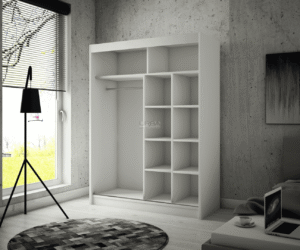 Garderobna omara Gilton z drsnimi vrati 150 cm - slika 4