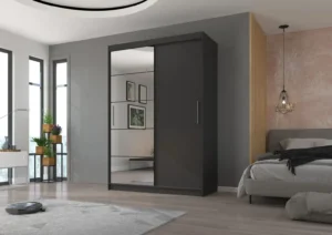 Garderobna omara Esti z drsnimi vrati 150 cm - slika 4