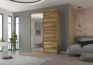 Garderobna omara Esti z drsnimi vrati 150 cm - slika 3