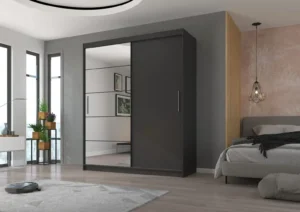 Garderobna omara Esti z drsnimi vrati 180 cm - slika 4