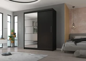 Garderobna omara Esti z drsnimi vrati 180 cm - slika 3