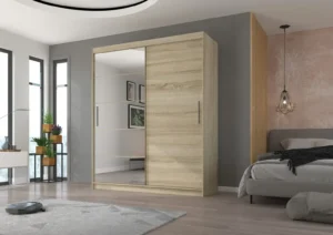 Garderobna omara Esti z drsnimi vrati 180 cm - slika 5