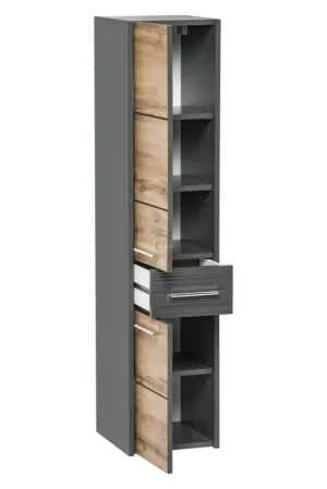 Nica Antracit - Omara z umivalnikom 60cm + 2 predalnika - slika 8