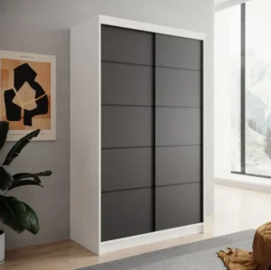 Garderobna omara Lizi z drsnimi vrati 120 cm - slika 4