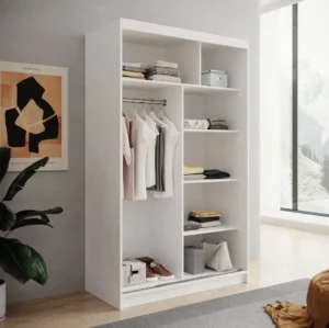 Garderobna omara Lizi z drsnimi vrati 120 cm - slika 2