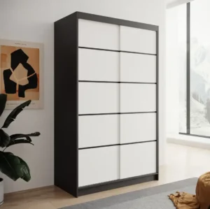 Garderobna omara Lizi z drsnimi vrati 120 cm - slika 6
