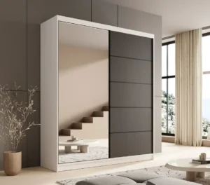 Garderobna omara Nico z drsnimi vrati 150 cm - slika 7