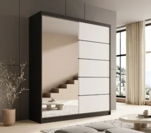 Garderobna omara Nico z drsnimi vrati 150 cm - slika 9