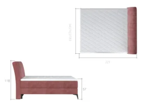 Boxspring postelja Adelito - slika 5