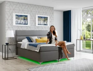 Boxspring postelja Amadeos z LED osvetlitvijo - slika 35