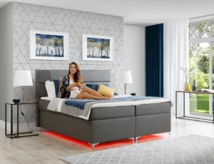Boxspring postelja Amadeos z LED osvetlitvijo - slika 42