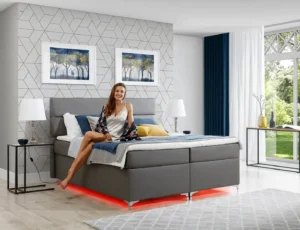 Boxspring postelja Amadeos z LED osvetlitvijo - slika 43