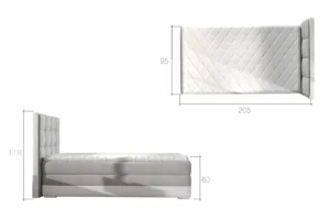 Boxspring postelja Astrid 90 x 200 - slika 20