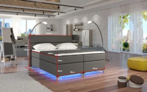 Boxspring postelja Basil z LED osvetlitvijo - slika 24
