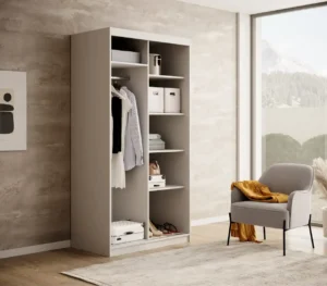 Garderobna omara Delia z drsnimi vrati 100 cm - slika 3