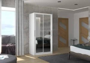 Garderobna omara Nevio z drsnimi vrati 100 cm - slika 6