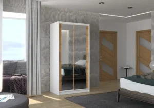 Garderobna omara Nevio z drsnimi vrati 100 cm - slika 7