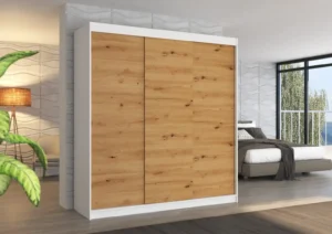 Garderobna omara Megan z drsnimi vrati 200 cm - slika 8
