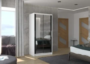 Garderobna omara Nevio z drsnimi vrati 100 cm - slika 8