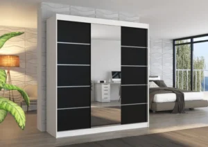 Garderobna omara Bergen z drsnimi vrati 200 cm - slika 8