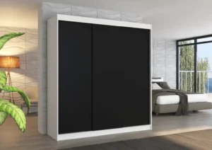 Garderobna omara Megan z drsnimi vrati 200 cm - slika 9