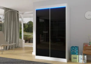 Garderobna omara Rodson z drsnimi vrati 120 cm - slika 1