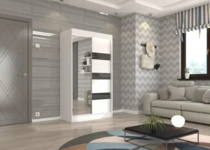 Garderobna omara Toura z drsnimi vrati 120 cm - slika 3