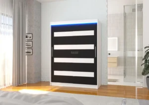Garderobna omara Martinez z drsnimi vrati 150 cm - slika 5
