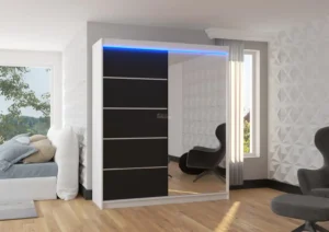 Garderobna omara Caro z drsnimi vrati 180 cm - slika 5
