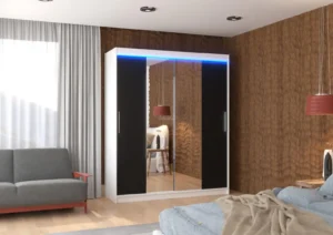 Garderobna omara Dallas z drsnimi vrati 180 cm - slika 3