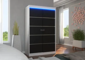 Garderobna omara Benisso z drsnimi vrati 120 cm - slika 14