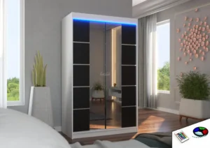 Garderobna omara Genua z drsnimi vrati 120 cm - slika 8