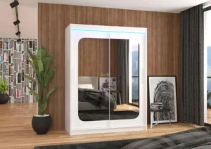 Garderobna omara Permo z drsnimi vrati 150 cm - slika 9