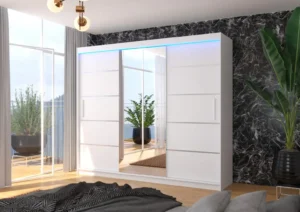 Garderobna omara Salto sonoma z drsnimi vrati 250 cm - slika 5