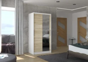 Garderobna omara Baros z drsnimi vrati 100 cm - slika 3