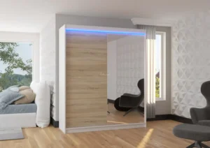 Garderobna omara Viki z drsnimi vrati 180 cm - slika 3