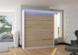 Garderobna omara Spectra z drsnimi vrati 180 cm - slika 3