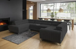 Kotna sedežna garnitura Louis s posteljno funkcijo - slika 20
