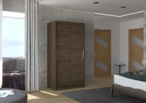 Garderobna omara Asten z drsnimi vrati 100 cm - slika 6