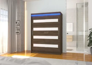 Garderobna omara Martinez z drsnimi vrati 150 cm - slika 7