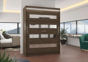 Garderobna omara Baltic z drsnimi vrati 150 cm - slika 5
