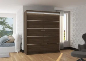 Garderobna omara Spectra z drsnimi vrati 180 cm - slika 8