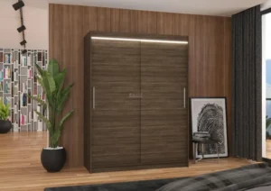 Garderobna omara Denver z drsnimi vrati 150 cm - slika 4