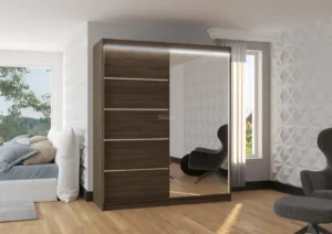 Garderobna omara Caro z drsnimi vrati 180 cm - slika 8