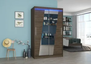 Garderobna omara Texas z drsnimi vrati 120 cm - slika 4