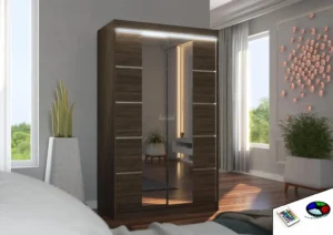 Garderobna omara Genua z drsnimi vrati 120 cm - slika 5